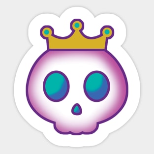 Cute Skull with Crown Sticker